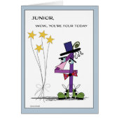 Geburtstag Nummer Vier mit Sternen (Vorne)