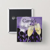 Geburtstag oder Bachelorette Diva Girls Night Out Button (Vorne & Hinten)