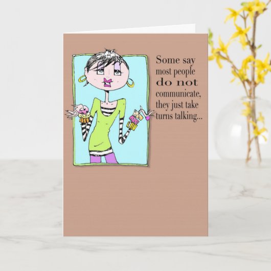 Geburtstag oder Behalten in Touch Karte (Gelbe Blume)