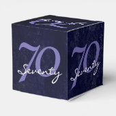 Geburtstag oder Jahrestag | Lila Grunge EDITABLE Geschenkschachtel (Rückseite)