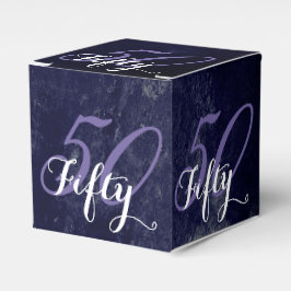 Geburtstag oder Jahrestag | Lila Grunge EDITABLE Geschenkschachtel