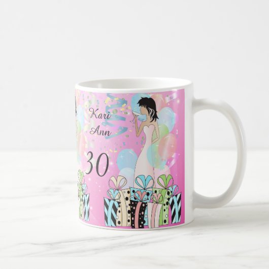 Geburtstag oder Junggeselinnen-Abschied Diva Girl Kaffeetasse (Rechts)