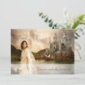 Geburtstag oder Polterabend Fantasy Einladung (Stehend Vorderseite)