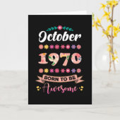 Geburtstag Oktober 1970 Geschenk Frau Karte (Gelbe Blume)