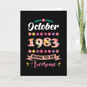Geburtstag Oktober 1983 Geschenk Frau Karte