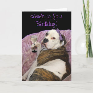 Geburtstag Olde English Bulldogge Grußkarte Karte