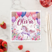 Geburtstag "Olivia" Serviette (Beispiel)
