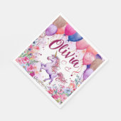 Geburtstag "Olivia" Serviette (Ecke)