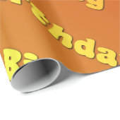 Geburtstag (orange) geschenkpapier (Rolleneckpunkt)