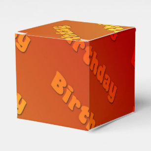 Geburtstag (orange) geschenkschachtel