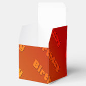 Geburtstag (orange) geschenkschachtel (Geöffnet)