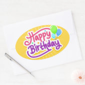GEBURTSTAG OVALER AUFKLEBER (Umschlag)