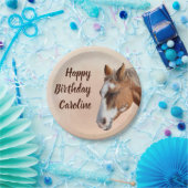 Geburtstag Palomino Pferd  Pappteller (Party)