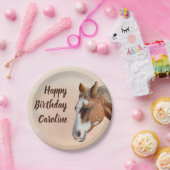 Geburtstag Palomino Pferd  Pappteller (Party)