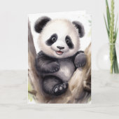 Geburtstag Panda Bär in Tree Karte (Vorderseite)
