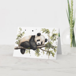 Geburtstag Panda Bär in Tree Karte
