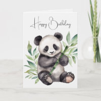 Geburtstag Panda Bär mit Bambus