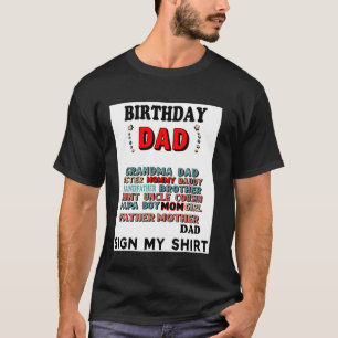 Geburtstag Papa Es Schild Lustig Mein Grafik T-Shirt