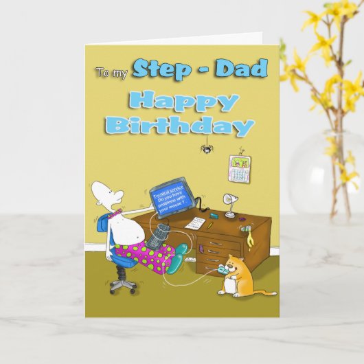 Geburtstag Papa Karte (Gelbe Blume)