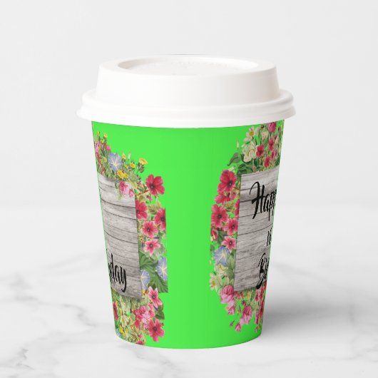 Geburtstag Pappbecher (Links)