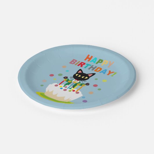 Geburtstag Pappteller (Schrägansicht)