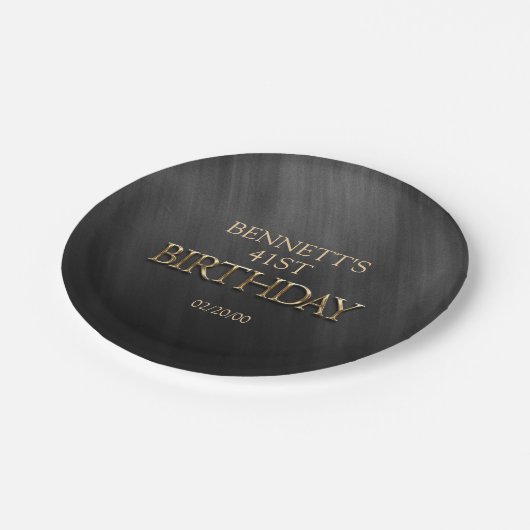 Geburtstag Pappteller (Schrägansicht)