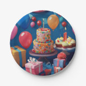 Geburtstag Pappteller (Vorderseite)