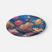 Geburtstag Pappteller (Schrägansicht)