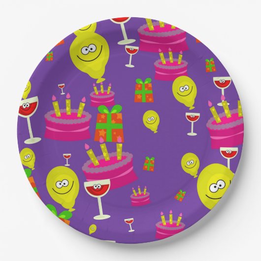 Geburtstag Pappteller (Vorderseite)