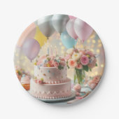 Geburtstag Pappteller (Vorderseite)