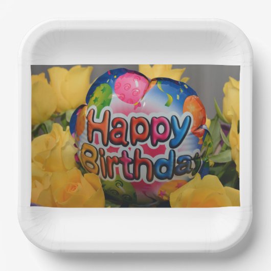 Geburtstag Pappteller (Vorderseite)