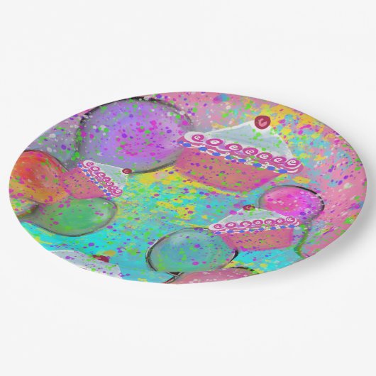 GEBURTSTAG PAPPTELLER (Schrägansicht)