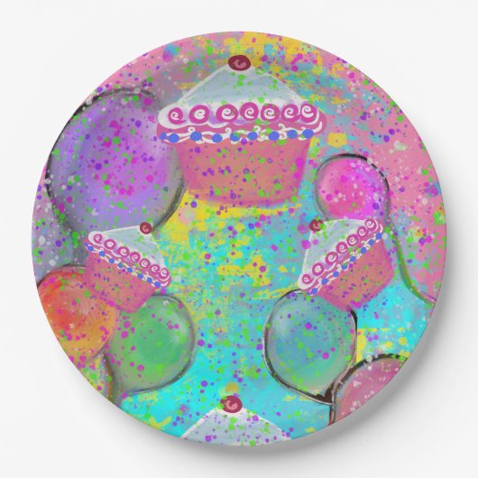 GEBURTSTAG PAPPTELLER (Vorderseite)