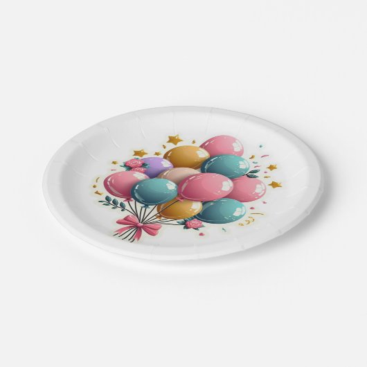 GEBURTSTAG PAPPTELLER (Schrägansicht)