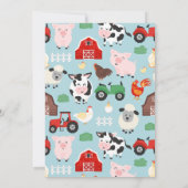 Geburtstag Party Tiere Farm Geburtstag Einladung (Rückseite)