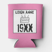 Geburtstag personalisieren Geboren in benutzerdefi Dosenkühler (Vorderseite)