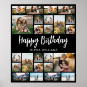 Geburtstag Personalisiert 24 Fotomaterial Poster (Vorne)