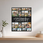 Geburtstag Personalisiert 24 Fotomaterial Poster<br><div class="desc">Erstellen Sie Ihre eigene Personalisierte 24-FotoCollage für den Geburtstag</div>
