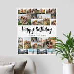 Geburtstag Personalisiert 24 Fotomaterial Poster<br><div class="desc">Erstellen Sie Ihre eigene Personalisierte 24-FotoCollage für den Geburtstag</div>