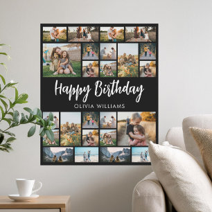 Geburtstag Personalisiert 24 Fotomaterial Poster