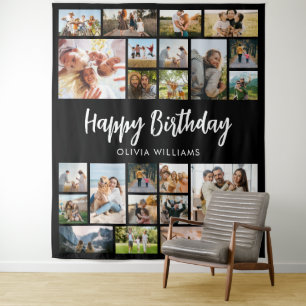 Geburtstag Personalisiert 24 Fotomaterial Wandteppich