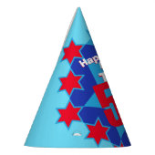 Geburtstag personalisierter Foto-Stern-Name Partyhütchen (Links)