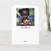 Geburtstag personalisierter Mädchen + Farbseite Karte (Rückseite)