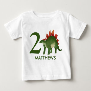Geburtstag Personalisiertes Dinosaurier-Shirt, 2. Baby T-shirt