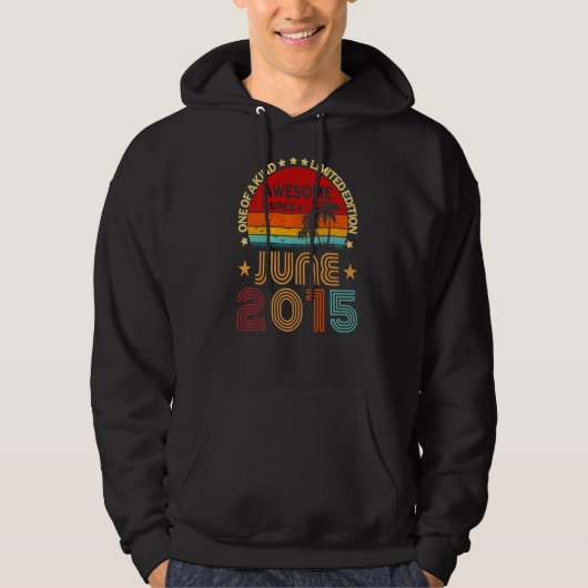 Geburtstag Phantastisch seit Juni 2015 Vintag Hoodie (Vorderseite)