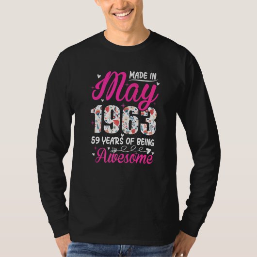Geburtstag Phantastisch seit Mai 1963 T-Shirt (Vorderseite)
