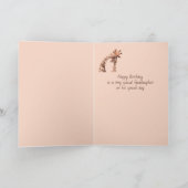 Geburtstag Phantastische Godtochter Fun Giraffe Ti Karte (Innenseite)