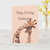 Geburtstag Phantastische Godtochter Fun Giraffe Ti Karte (Gelbe Blume)