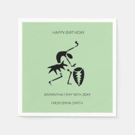 Geburtstag, Phantastische Silhouette Celebration D Serviette