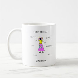 Geburtstag, Phantastischer Geburtstag Girl-Tanz Kaffeetasse